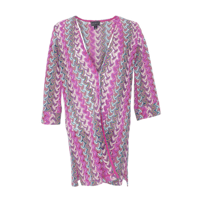 Multi Abstract Cardigan Sweater