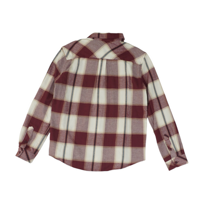 Burgundy Check Flannel Button Down