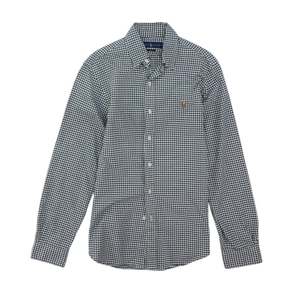 Navy Check Long Sleeve Button Down