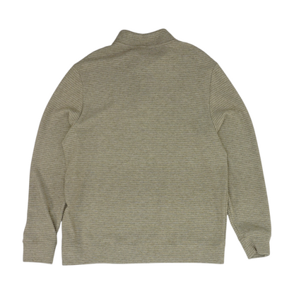 Beige Solid 1/4 Zip Sweater