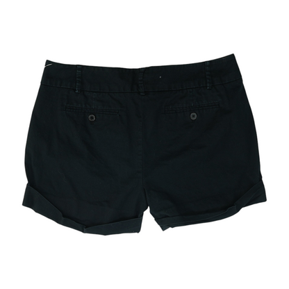 Black Solid Chino Shorts