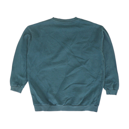 Teal Solid Sweatshirt Pullover