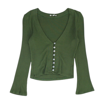 Green Cardigan Sweater