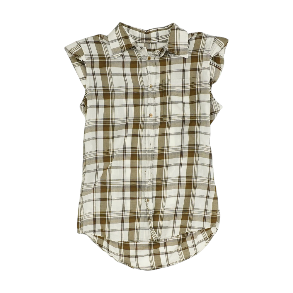 Brown Plaid Blouse