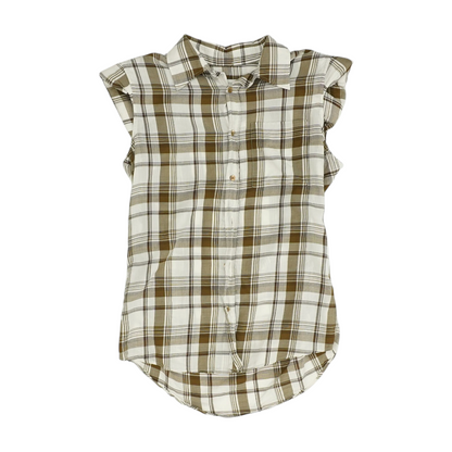 Brown Plaid Blouse