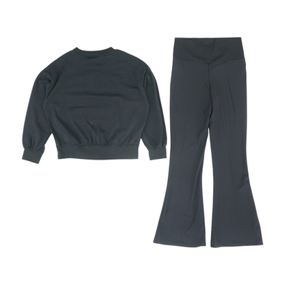 Black Graphic Long Sleeve Set