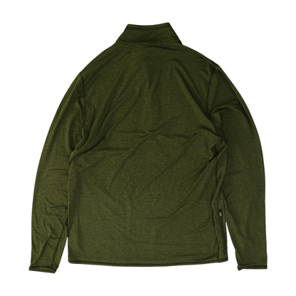 Green Solid 1/4 Zip Pullover