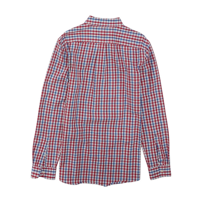 Red Plaid Long Sleeve Button Down