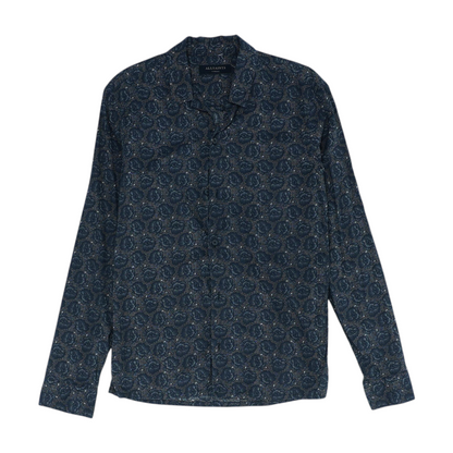 Black Floral Long Sleeve Button Down
