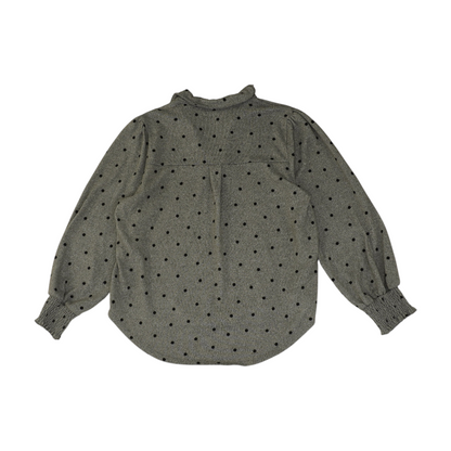 Gray Polka Dot Pullover Sweater