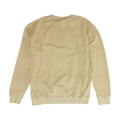 Beige Solid Sweatshirt Pullover