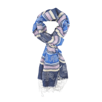 Multi Graphic 100% Cashmere Scarf