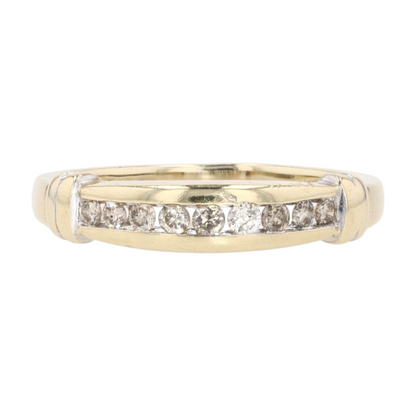 1/4 ctw 10K Yellow Gold Diamond Band Ring