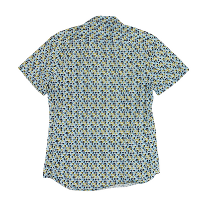 Multi Abstract Short Sleeve Button Down