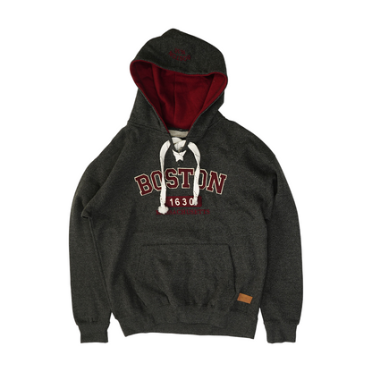 Gray Solid Hoodie Pullover
