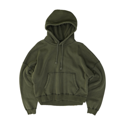 Gray Solid Hoodie Pullover