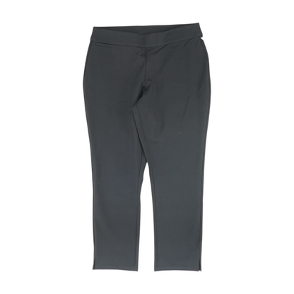 Black Solid Chino Capris