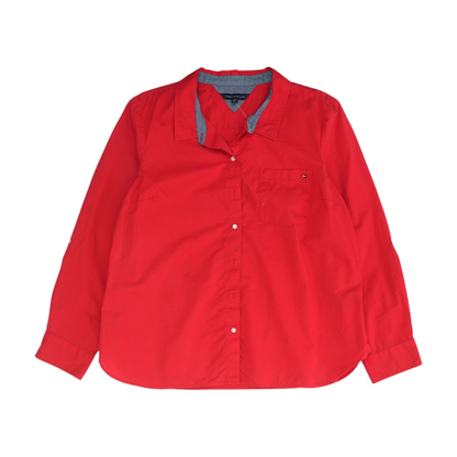 Red Button Down