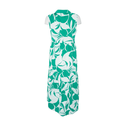 Green Abstract Midi Dress