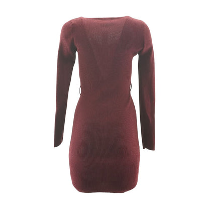 Maroon Mini Dress