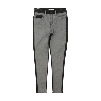 Black Color Block Skinny Jeans
