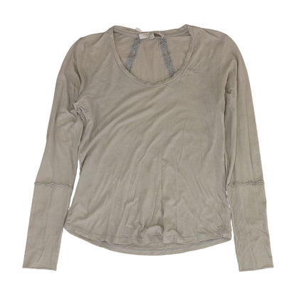 Gray Solid Long Sleeve Blouse