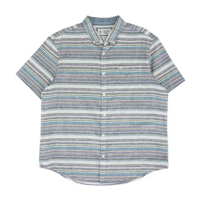 Multi Striped Short Sleeve Button Down