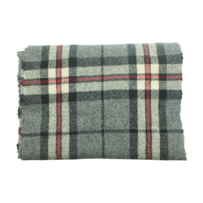 Gray Plaid Scarf