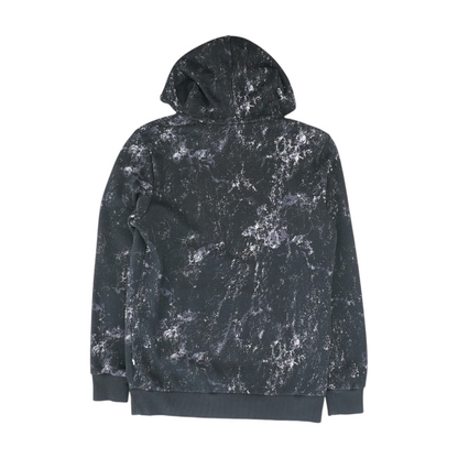 Black Print Hoodie Pullover