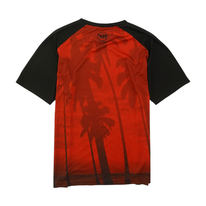 Red Color Block Active T-Shirt