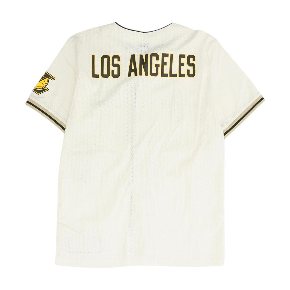 Men's Ivory Los Angeles Lakers Short Sleeve Jersey