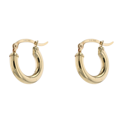 18K Yellow Gold Hoop Earrings