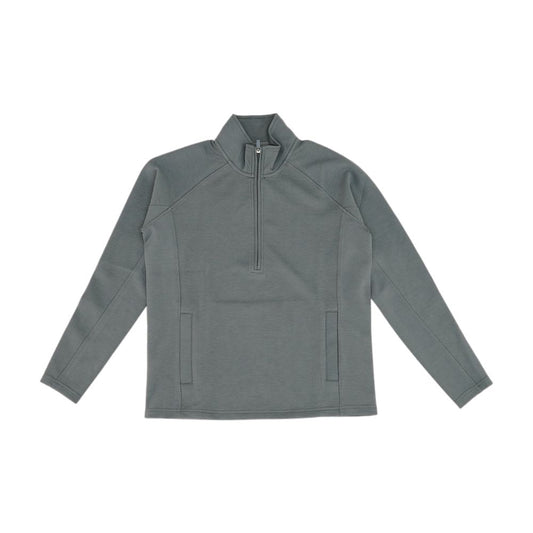 Gray Solid 1/4 Zip Pullover