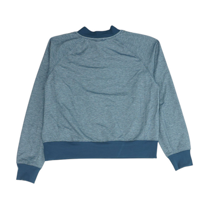 Blue Solid Sweatshirt Pullover