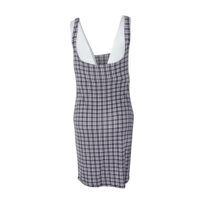 Black Plaid Mini Dress