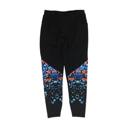 Black Abstract Active Leggings