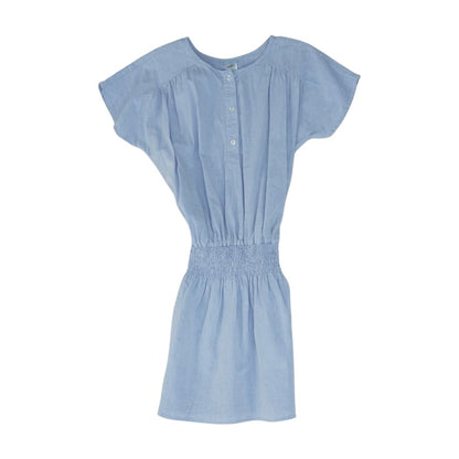 Blue Solid Dress