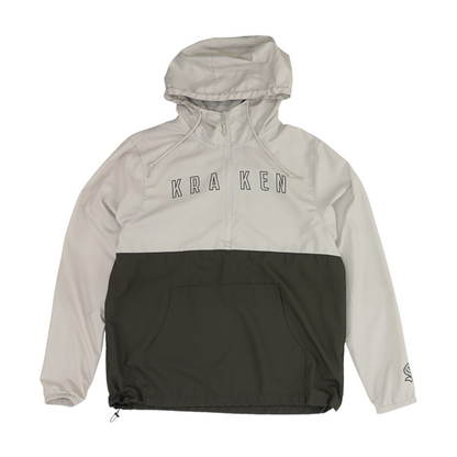 Gray Color Block Hoodie Pullover