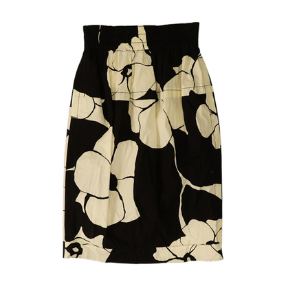 Black Floral Midi Skirt