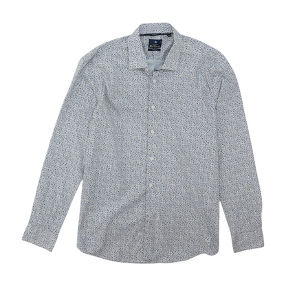 White Floral Long Sleeve Button Down