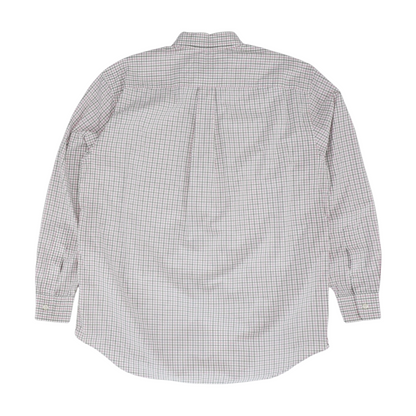 White Check Long Sleeve Button Down