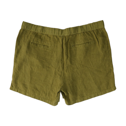 Green Solid Knit Shorts