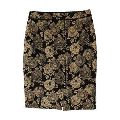 Black Floral Mini Skirt