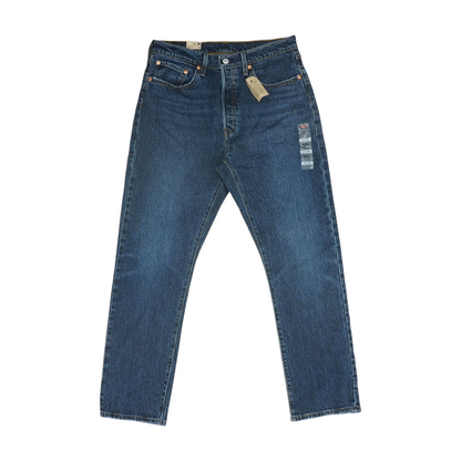 501 Navy Straight Jeans