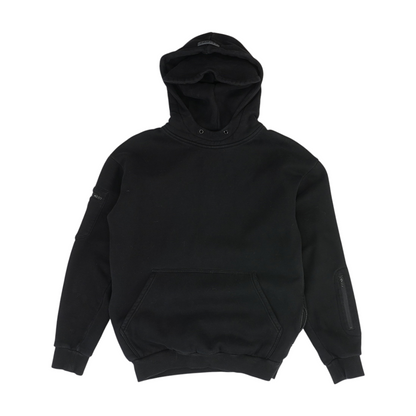 Black Solid Hoodie Pullover