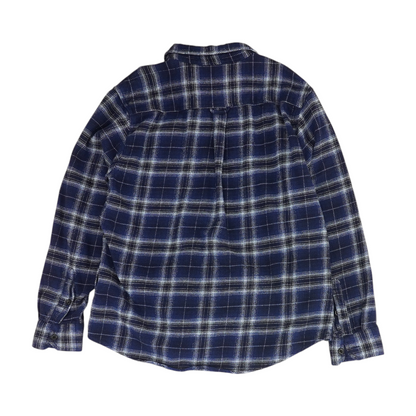 Blue Plaid Long Sleeve Button Down