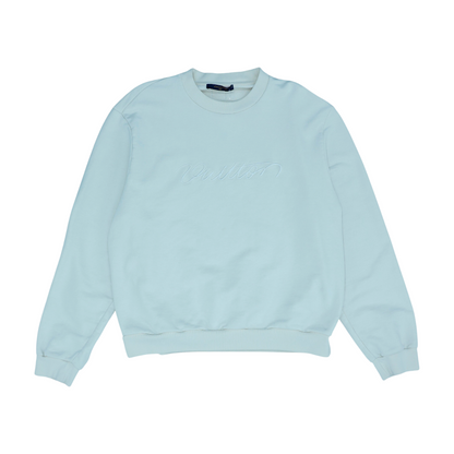 Ivory Embroidered Signature Crewneck