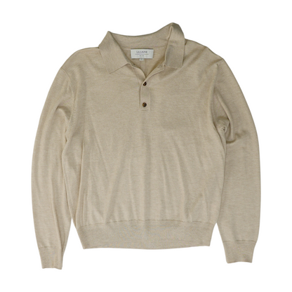 Beige Solid Pullover Sweater