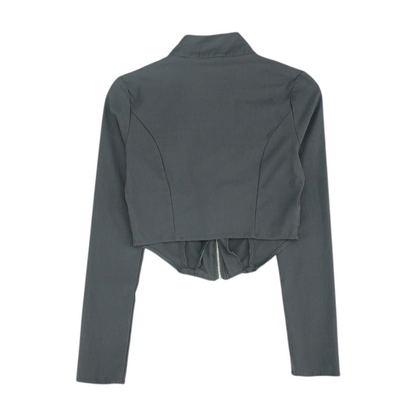Gray Solid Active Jacket
