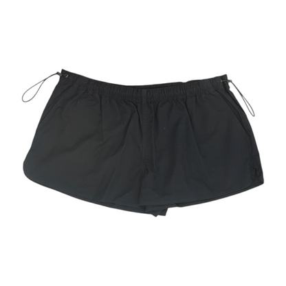 Black Solid Active Shorts